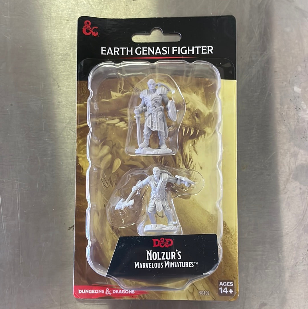 D&D Miniatures: Male Earth Genasi Fighter