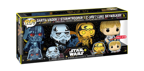 Funko POP! Darth Vader/Stormtrooper/C-3PO/Luke Skywalker *Target Exclusive*