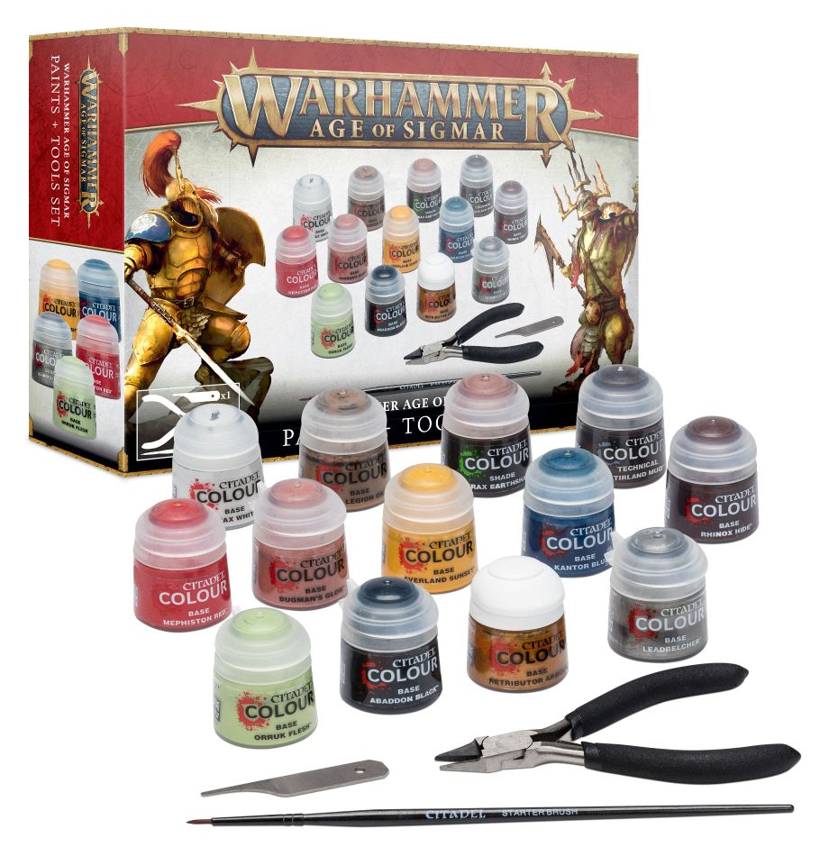 Warhammer AoS: Paints + Tools Set