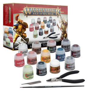 Warhammer AoS: Paints + Tools Set