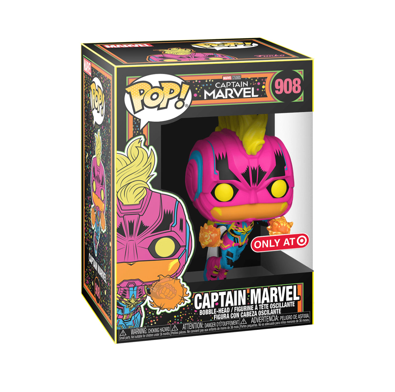 Funko POP! Captain Marvel Blacklight *Target Exclusive*